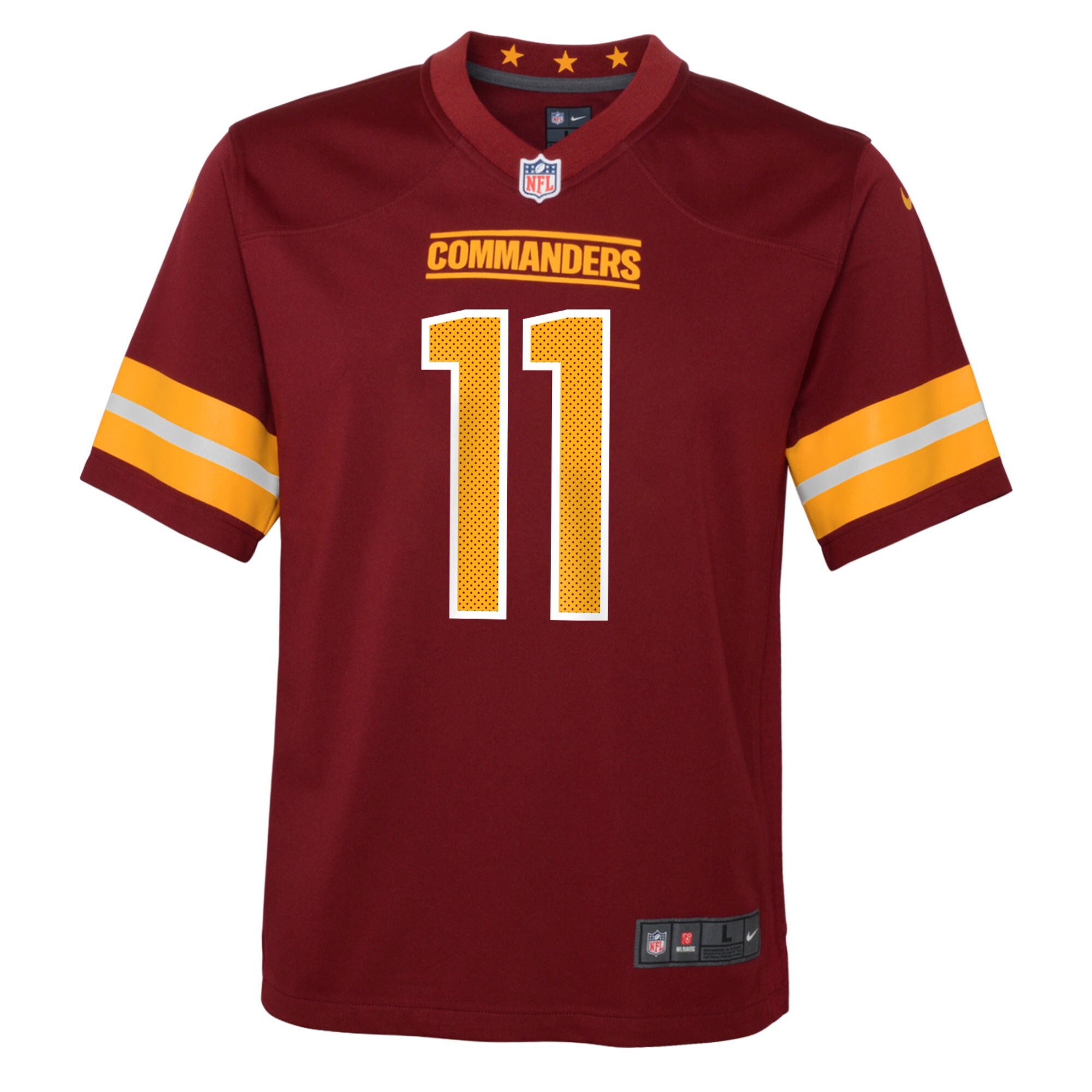 Alternative view of Carson Wentz Washington Commanders Game Jersey - Youth