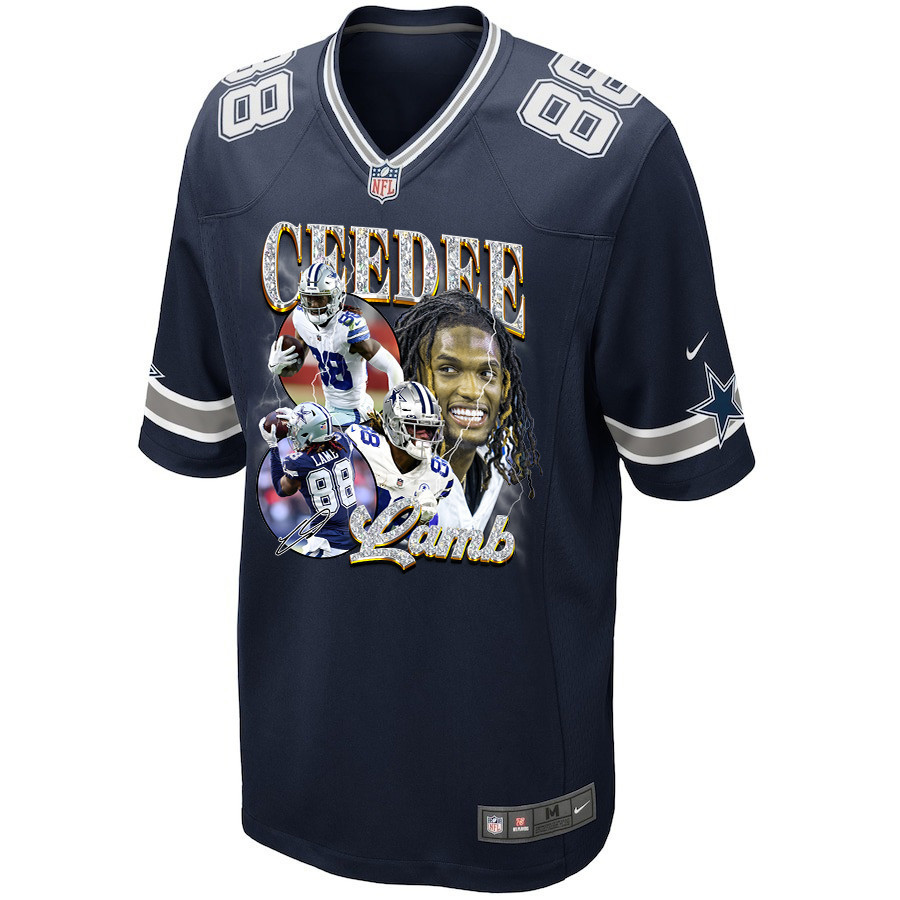 Alternative view of CeeDee Lamb #88 Dallas Cowboys Game Jersey - Men's | Navy