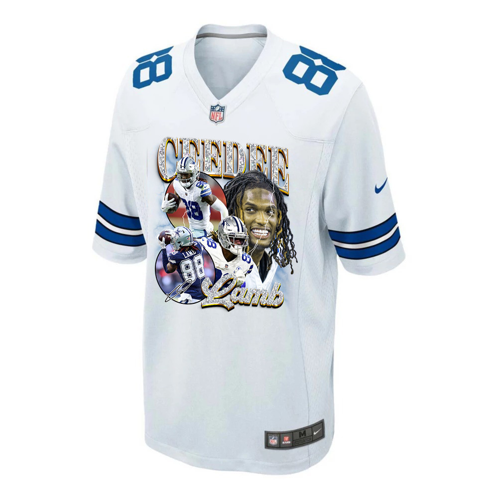 Alternative view of CeeDee Lamb #88 Dallas Cowboys Game Jersey - Men's | White