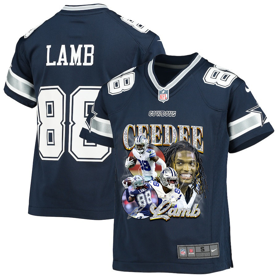 CeeDee Lamb #88 Dallas Cowboys Game Jersey - Youth