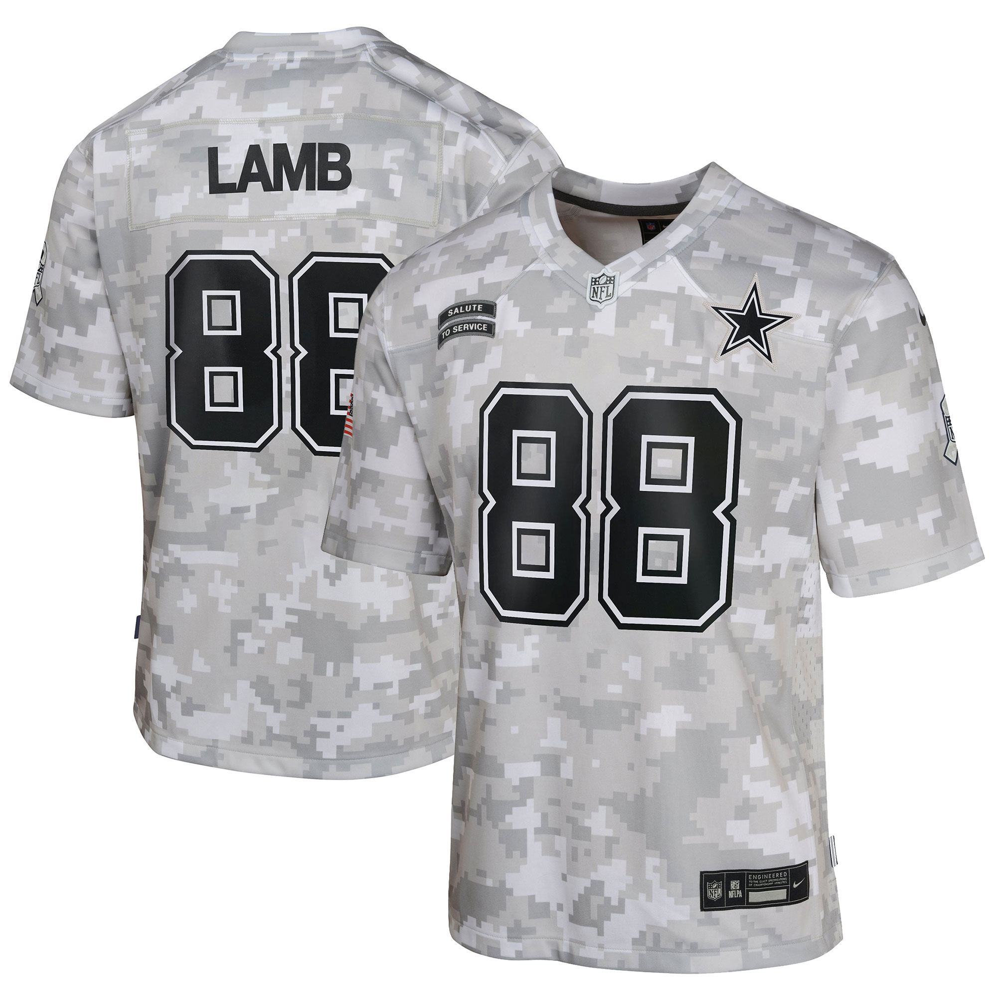 CeeDee Lamb Dallas Cowboys Salute To Service Game Jersey - Youth