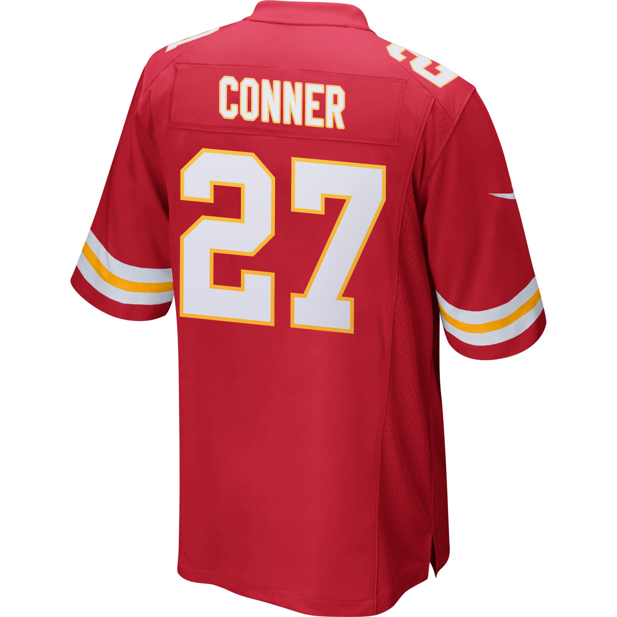Alternative view of Chamarri Conner #27 Kansas City Chiefs Super Bowl LIX Champions Patch Game Jersey - Men's | Red