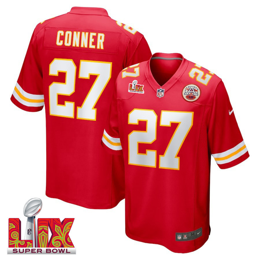 Chamarri Conner #27 Kansas City Chiefs Super Bowl LIX Game Jersey - Men's | Red
