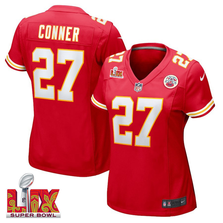 Chamarri Conner #27 Kansas City Chiefs Super Bowl LIX Game Jersey - Women's | Red