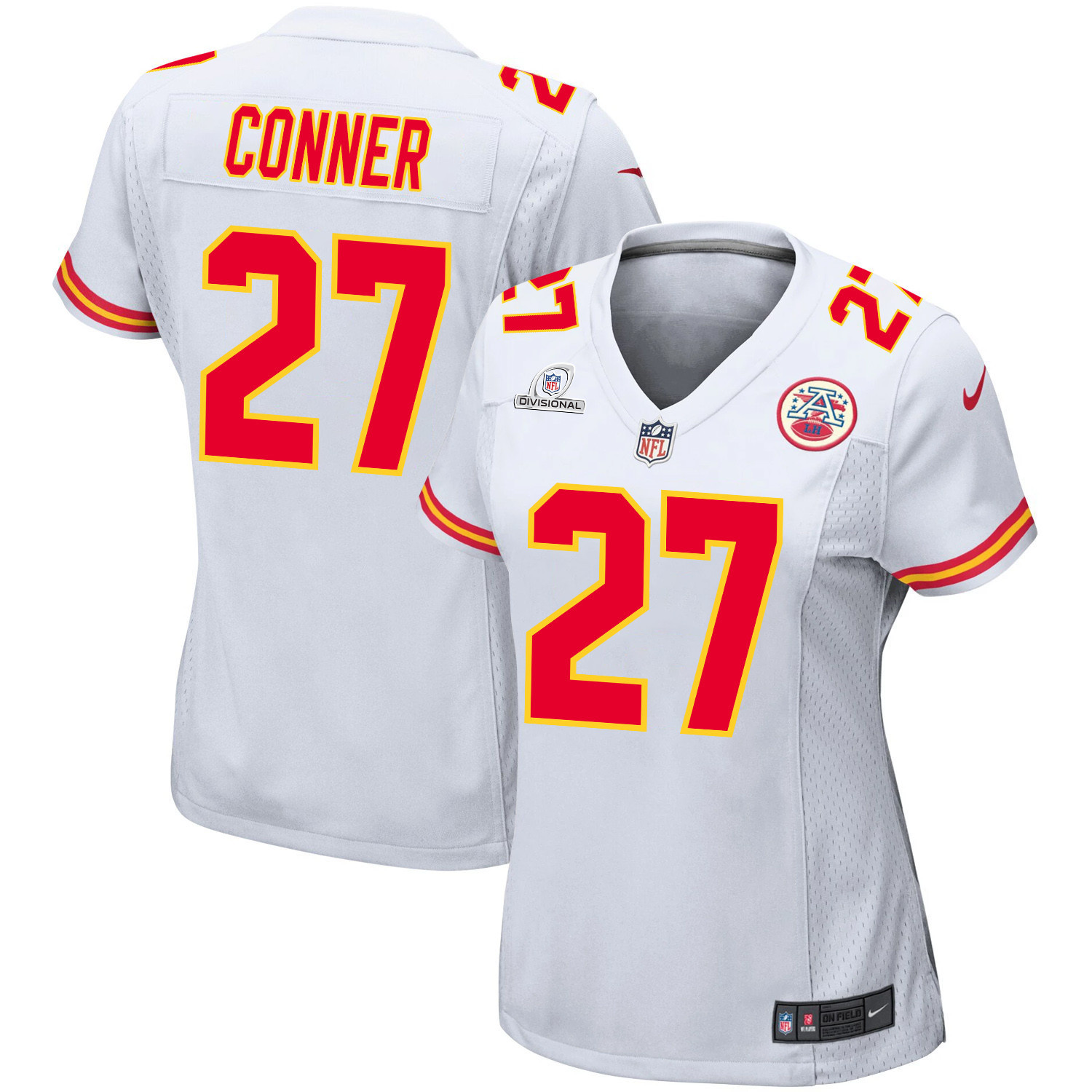 Chamarri Conner #27 Kansas City Chiefs Super Bowl LVIII Patch Game Jersey - Women's | White