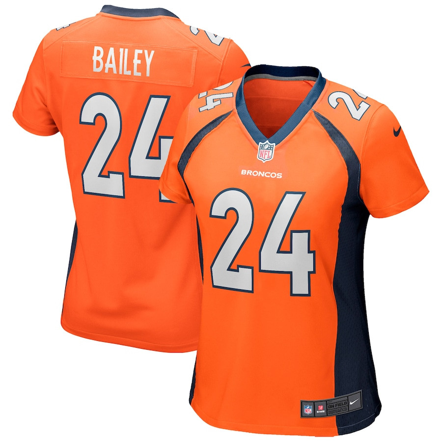 Champ Bailey #24 Denver Broncos Game Jersey - Women's | Orange