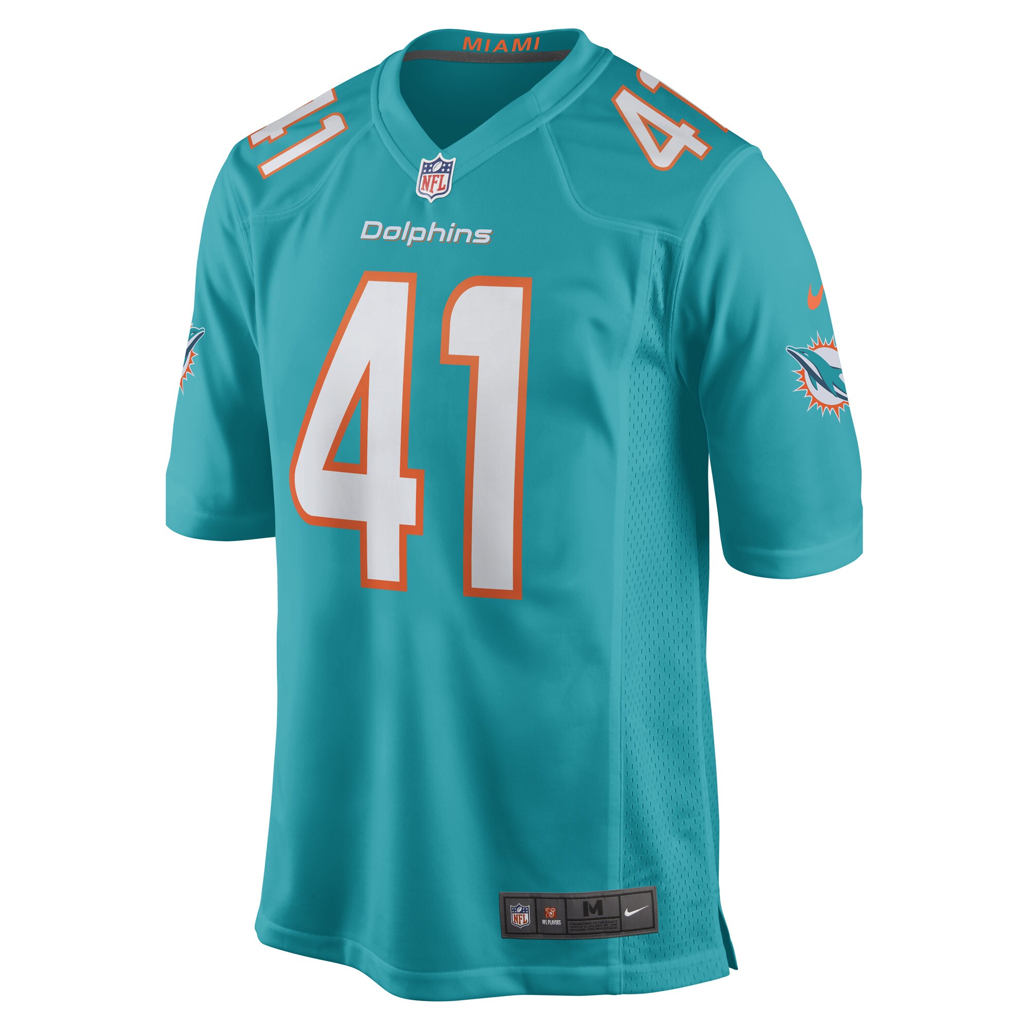 Alternative view of Channing Tindall Miami Dolphins Game Jersey - Men's