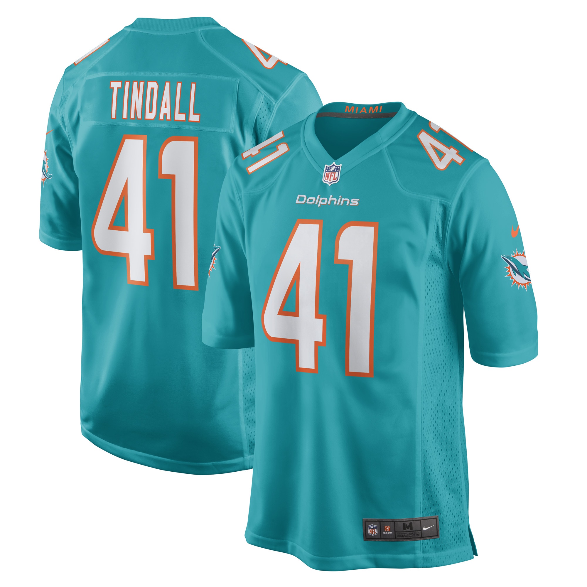Channing Tindall Miami Dolphins Game Jersey - Men's