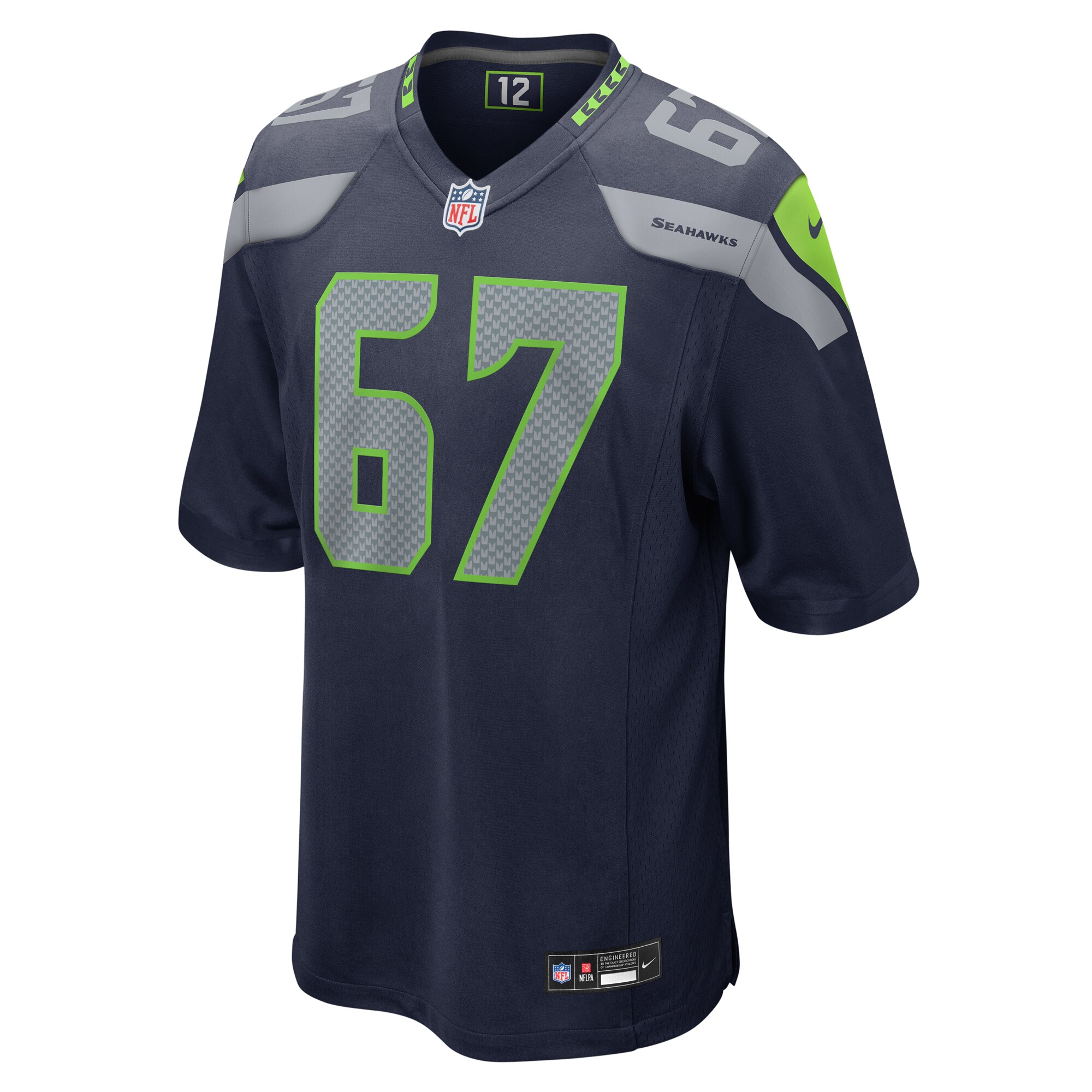 Alternative view of Charles Cross Seattle Seahawks Game Jersey - Men's
