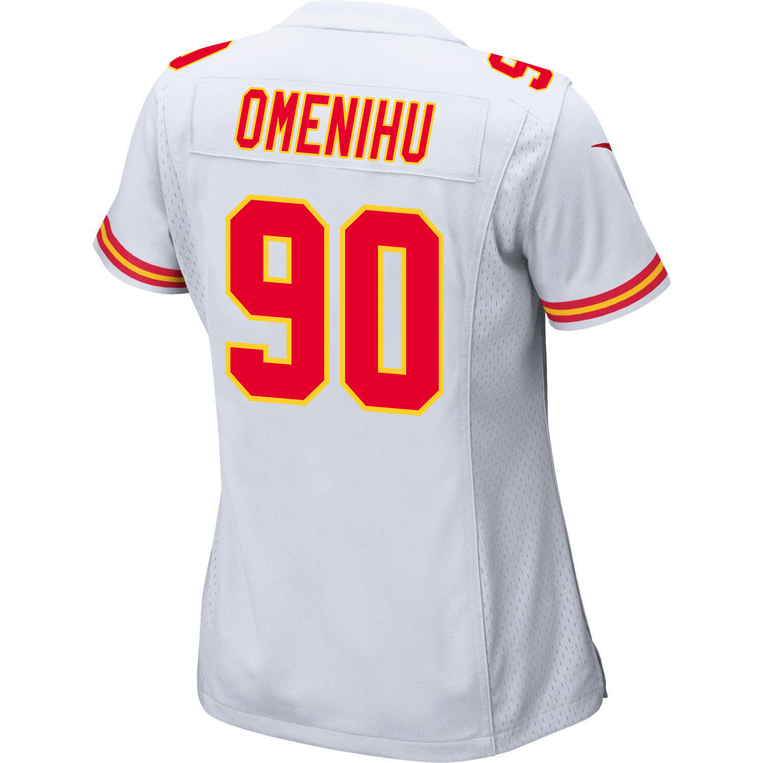 Charles Omenihu #90 Kansas City Chiefs Super Bowl LVIII Patch Game Jersey - Women's | White - Image 3