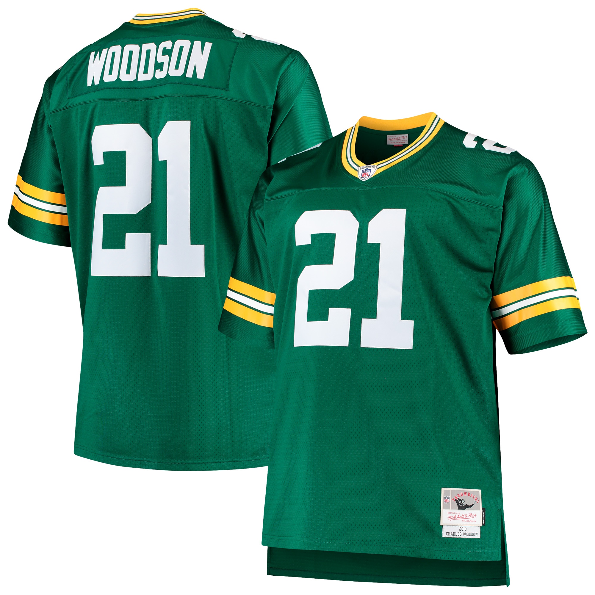 Charles Woodson Mitchell & Ness Green Bay Packers Retired Player Game Jersey - Men's
