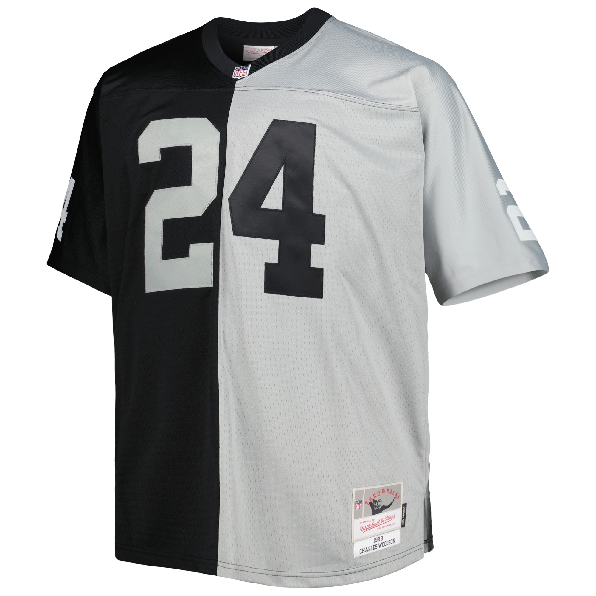 Alternative view of Charles Woodson Mitchell & Ness Las Vegas Raiders Retired Player Game Jersey - Men's