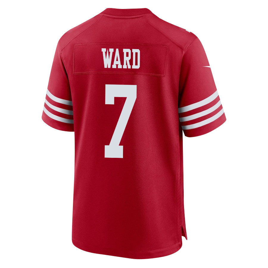 Charvarius Ward #7 San Francisco 49ers Game Jersey - Men's | Scarlet - Image 3