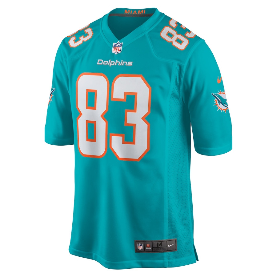 Alternative view of Chase Claypool #83 Miami Dolphins Game Jersey - Men's | Aqua
