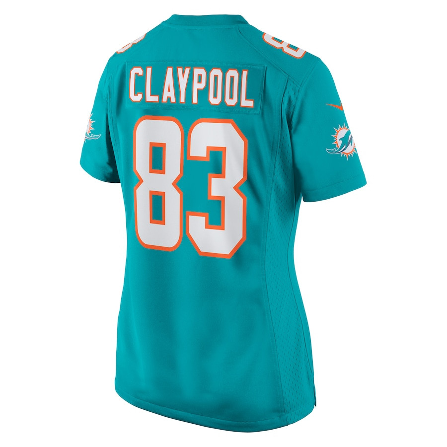 Chase Claypool #83 Miami Dolphins Game Jersey - Women's | Aqua - Image 3
