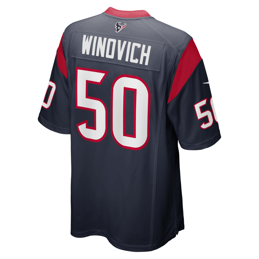 Chase Winovich #50 Houston Texans Game Jersey - Men's | Navy - Image 3