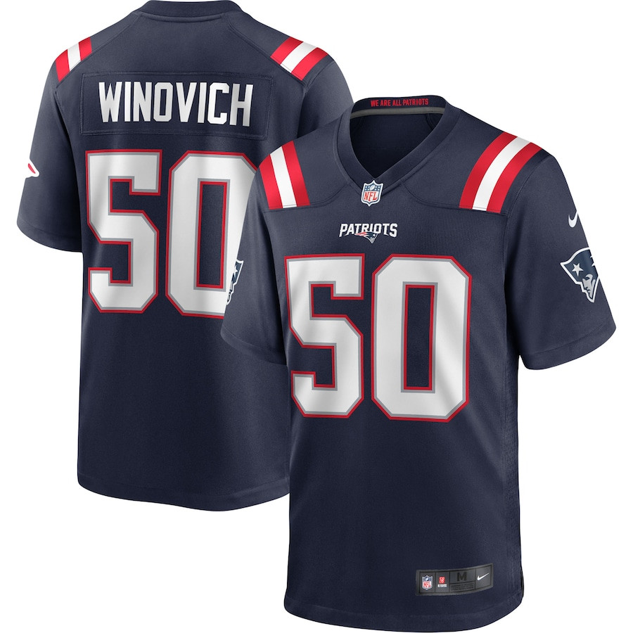 Chase Winovich #50 New England Patriots Game Jersey - Men's | Navy