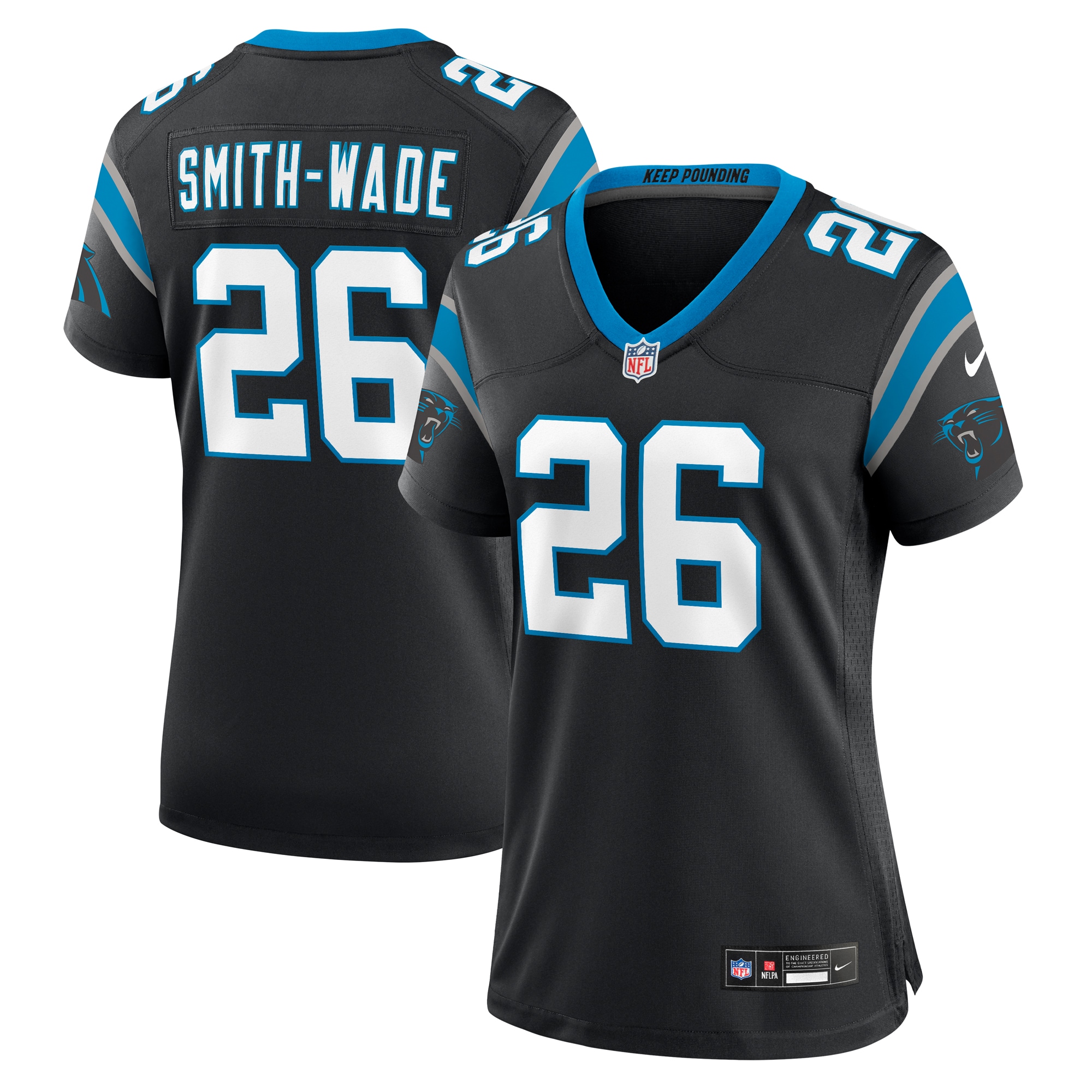 Chau Smith-Wade Carolina Panthers Game Jersey - Women's | Wade Black Game Jersey