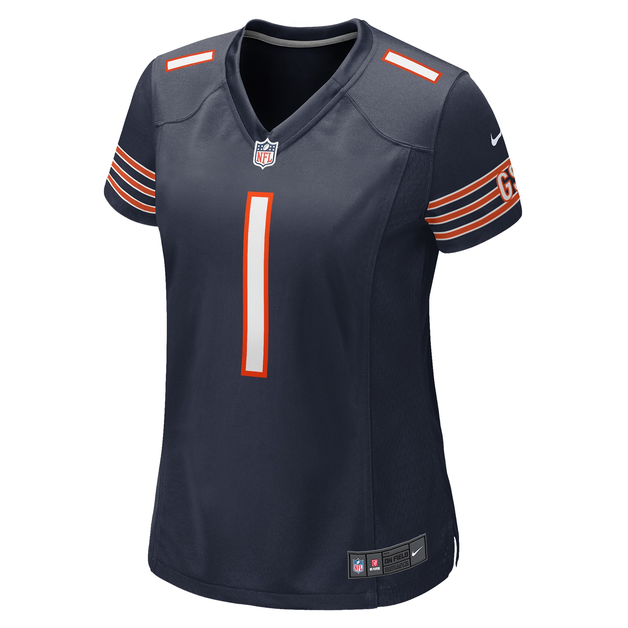 Alternative view of Chicago Bears Number #1 Chicago Bears Game Jersey - Women's