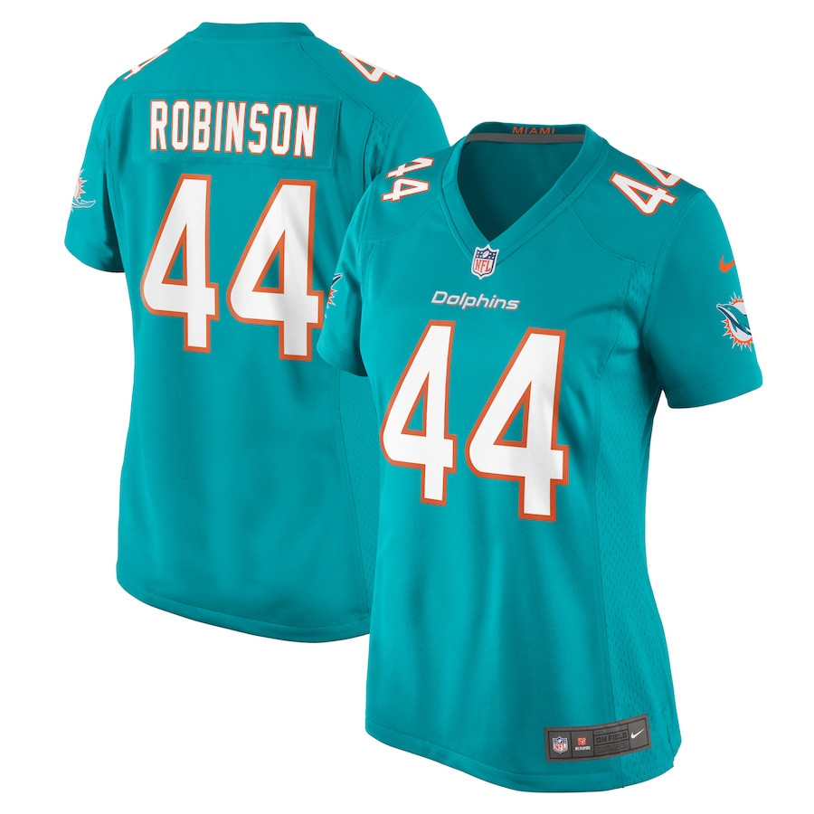 Chop Robinson #44 Miami Dolphins Game Jersey - Women's | Aqua