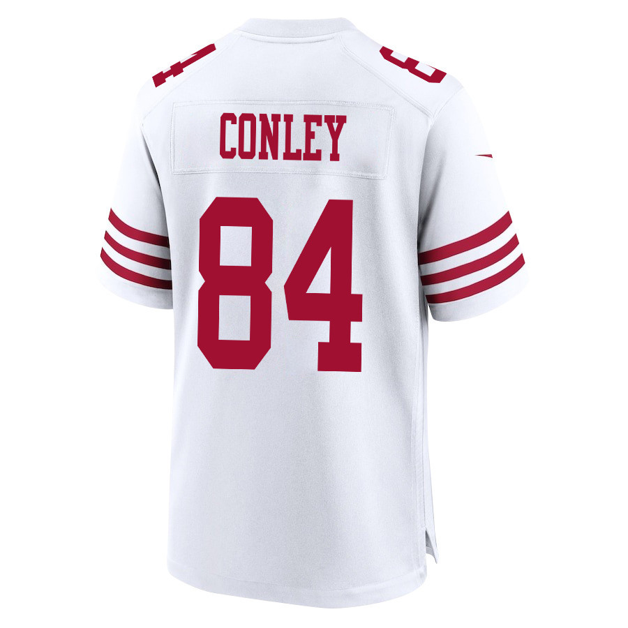 Chris Conley #84 San Francisco 49ers Super Bowl LVIII Patch Game Jersey - Men's | White - Image 3