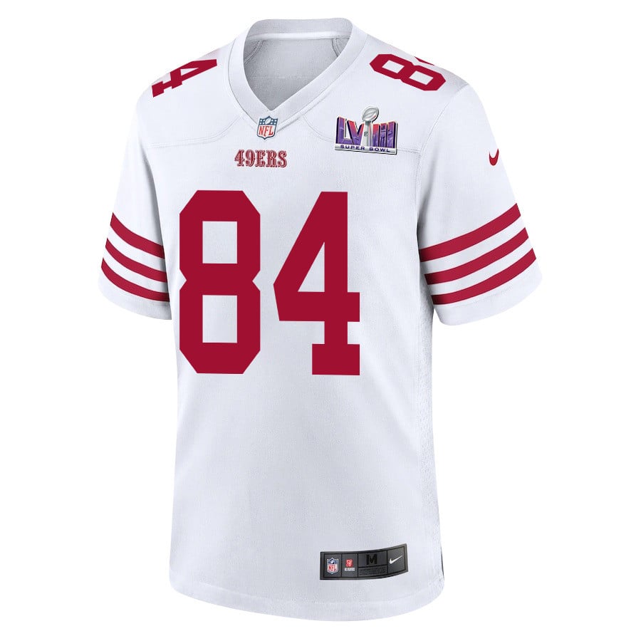 Alternative view of Chris Conley #84 San Francisco 49ers Super Bowl LVIII Patch Game Jersey - Men's | White