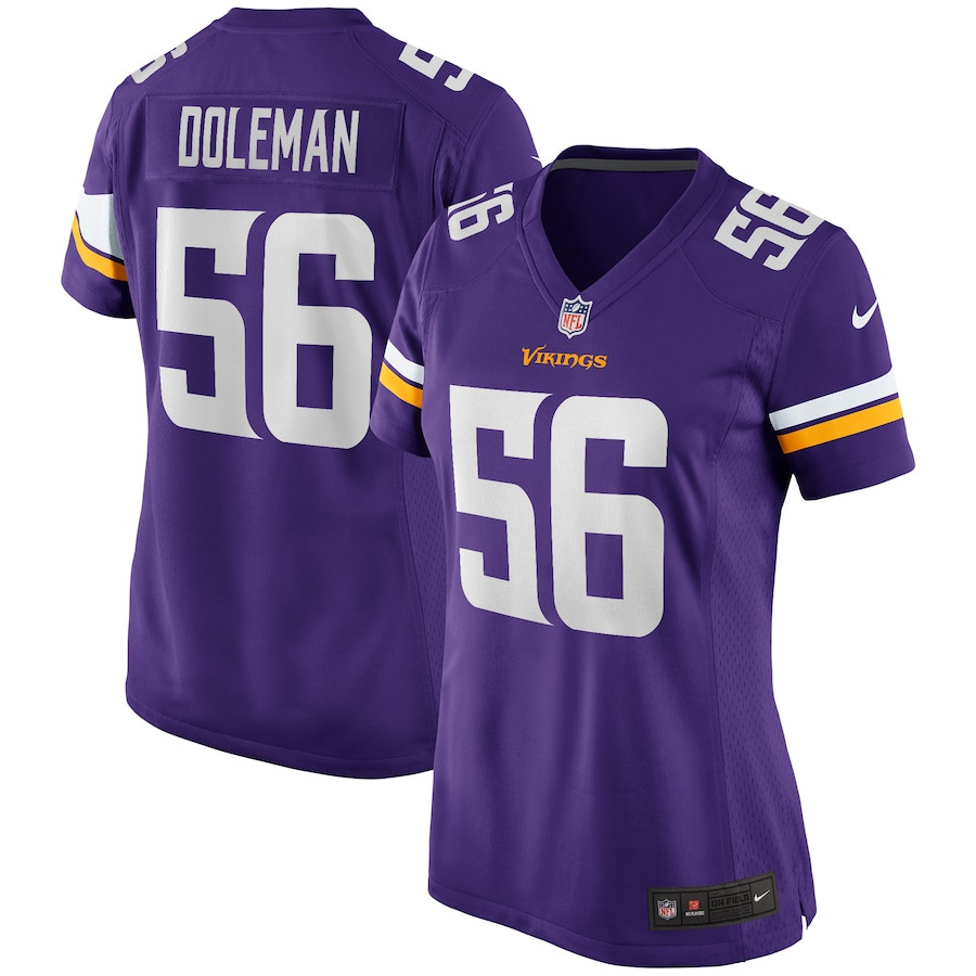 Chris Doleman #56 Minnesota Vikings Game Jersey - Women's | Purple