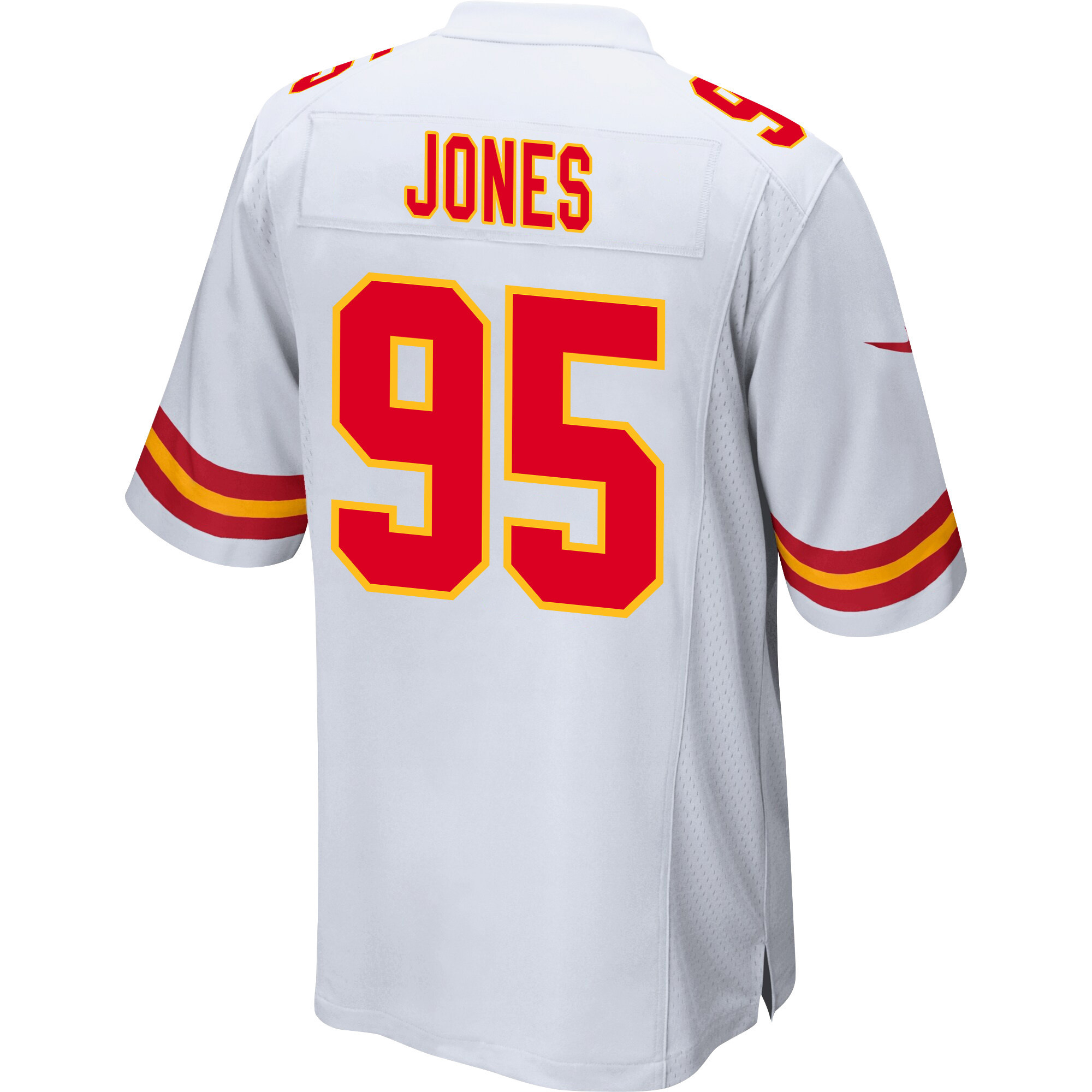 Chris Jones #95 Kansas City Chiefs Super Bowl LVIII Champions 4 Stars Patch Game Jersey - Men's | White - Image 3