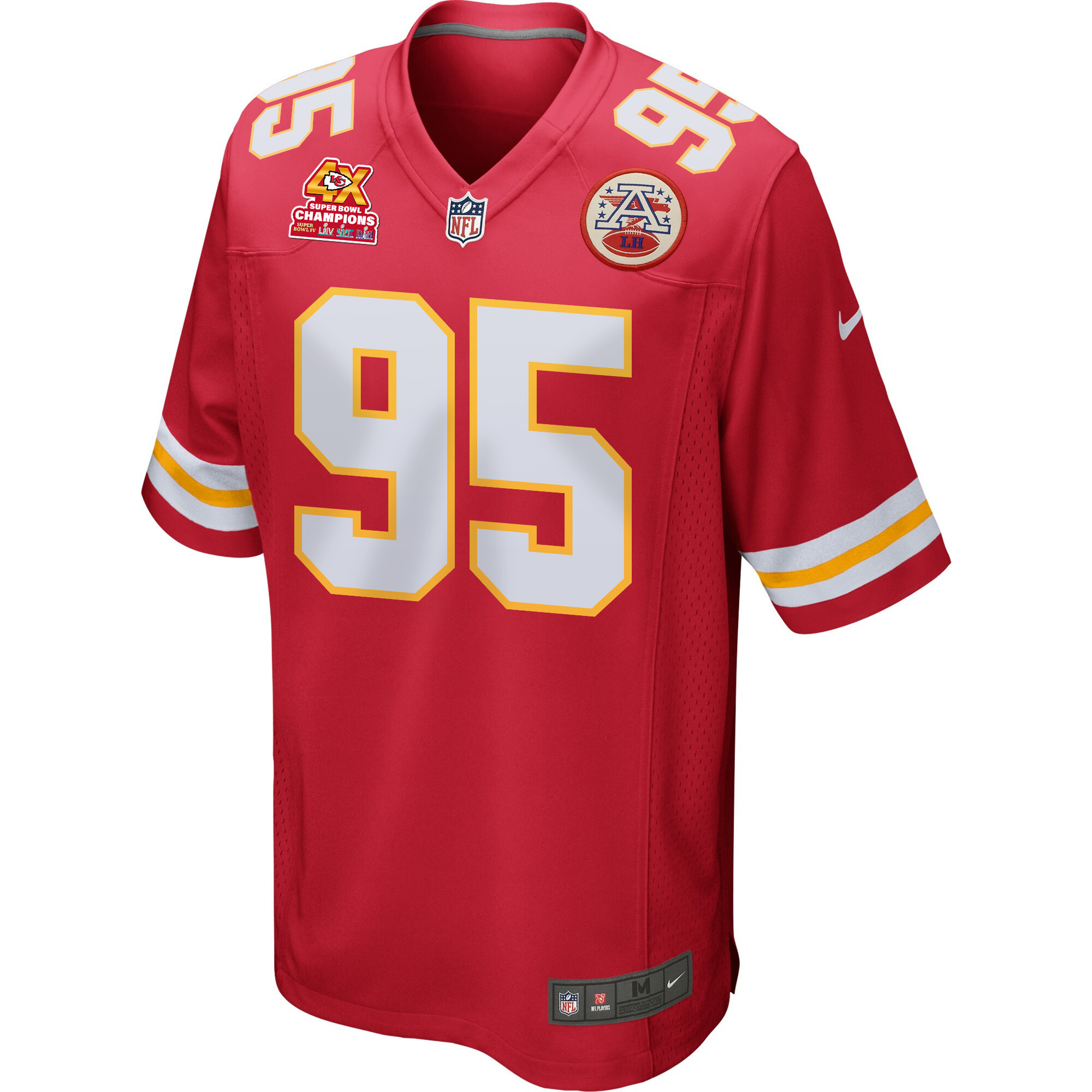 Chris Jones #95 Kansas City Chiefs Super Bowl LVIII Champions 4X Game Jersey - Men's | Red - Image 2