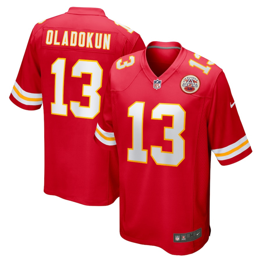 Chris Oladokun #13 Kansas City Chiefs Game Jersey - Men's | Red