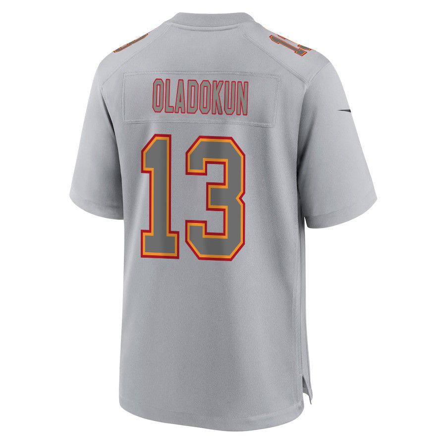 Chris Oladokun #13 Kansas City Chiefs Super Bowl LVIII Champions 4X Game Jersey - Men's | Gray - Image 3