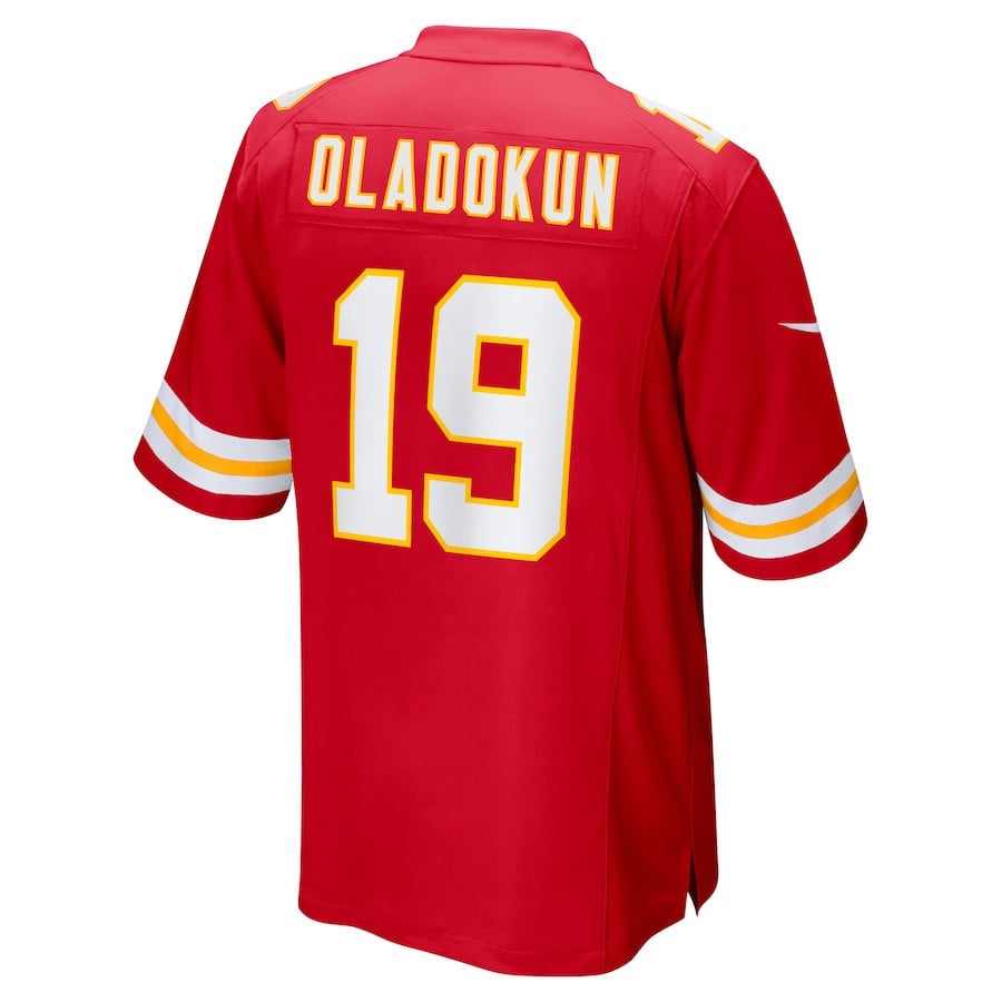Chris Oladokun #19 Kansas City Chiefs Super Bowl LIX Game Jersey - Men's | Red - Image 3