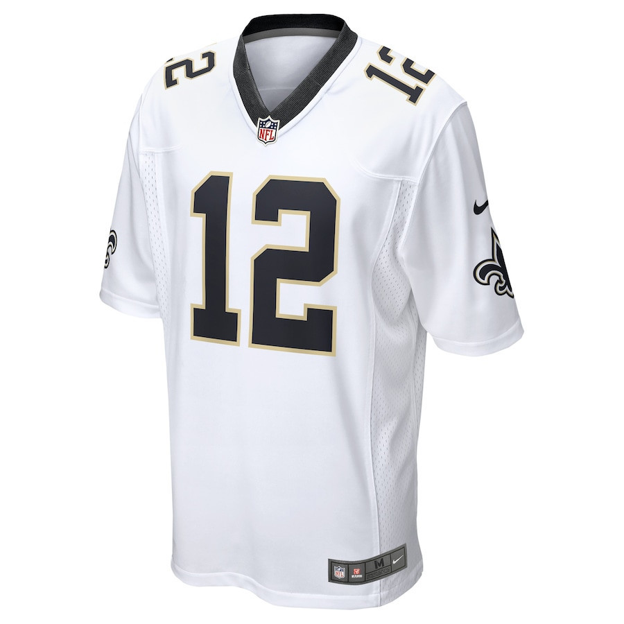 Alternative view of Chris Olave #12 New Orleans Saints Game Jersey - Men's