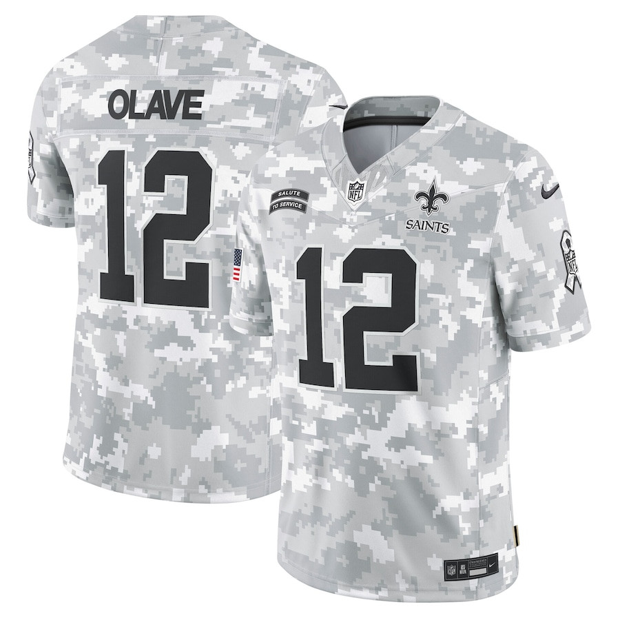 Chris Olave #12 New Orleans Saints Salute To Service Limited Jersey - Men's | Arctic Camo