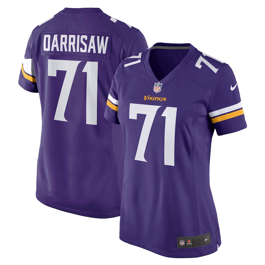 Christian Darrisaw #71 Minnesota Vikings Game Jersey - Women's | Purple