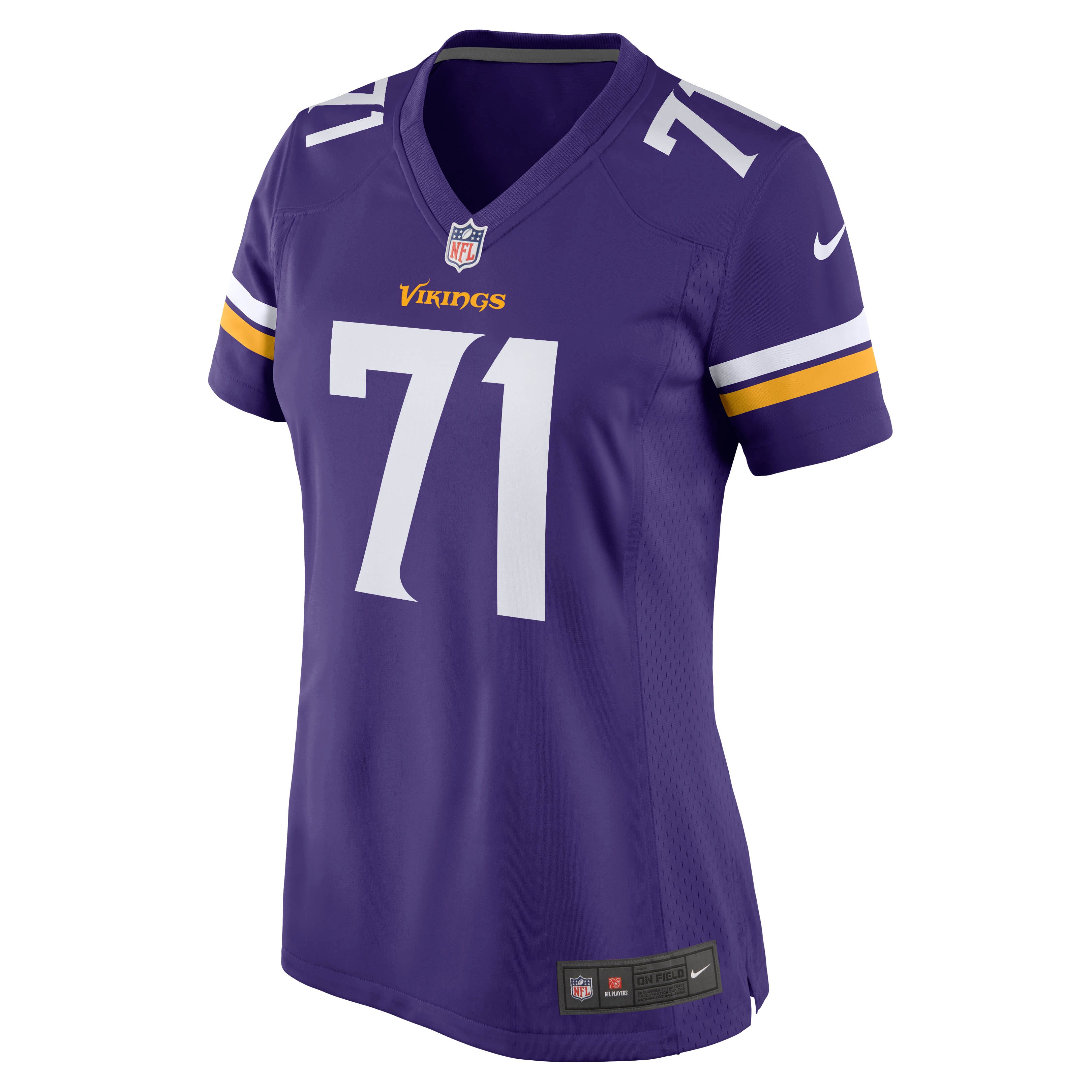 Alternative view of Christian Darrisaw Minnesota Vikings Game Jersey - Women's