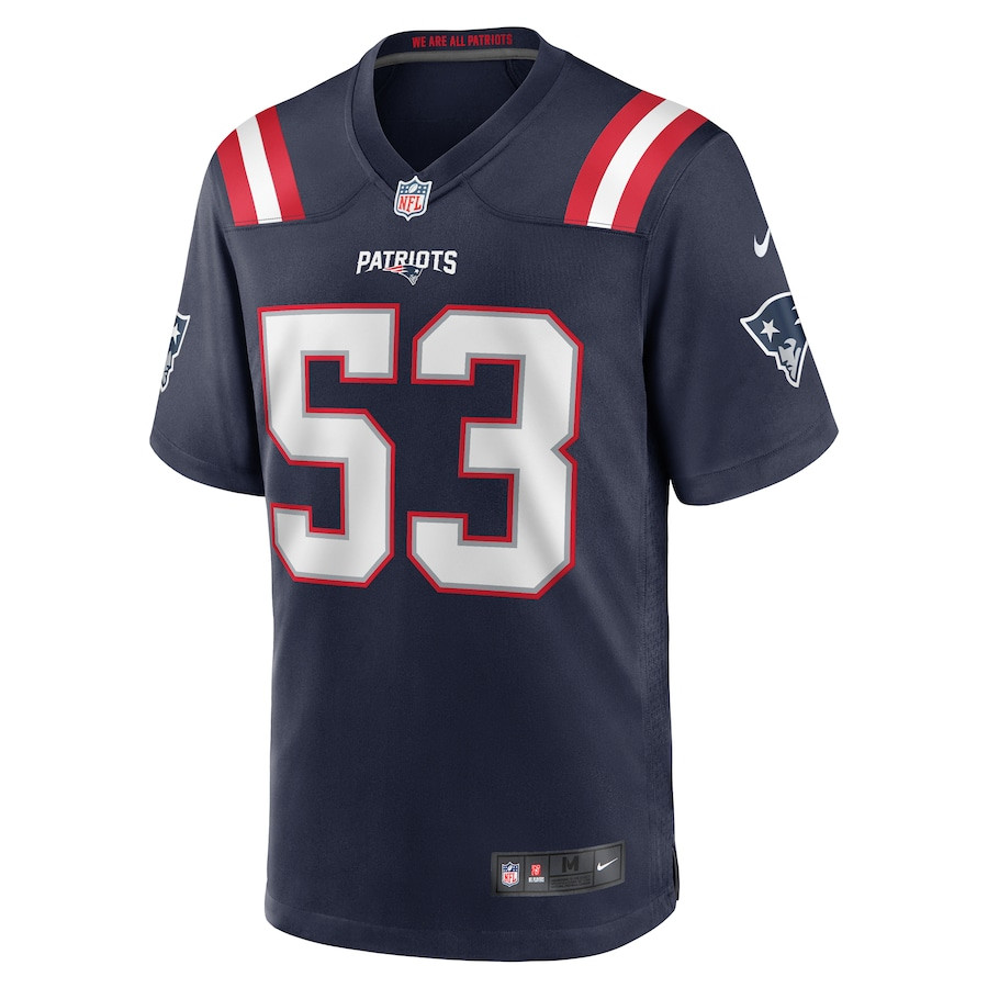 Alternative view of Christian Elliss #53 New England Patriots Game Jersey - Men's | Navy