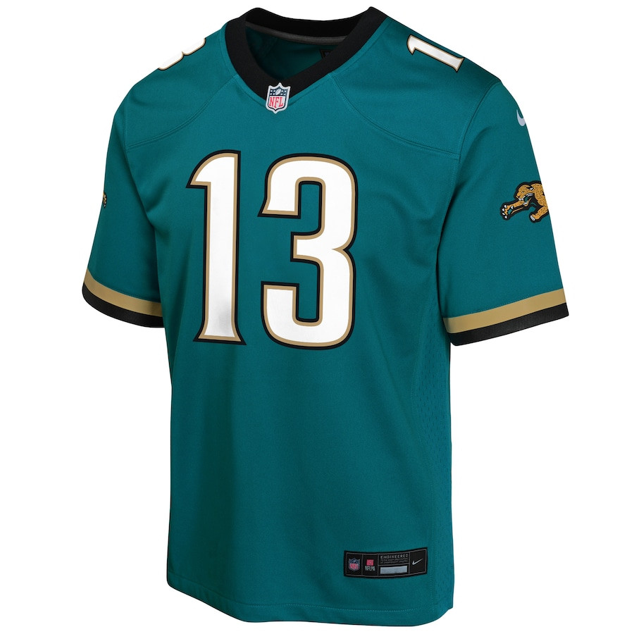 Alternative view of Christian Kirk #13 Jacksonville Jaguars Throwback Game Jersey - Youth | Teal