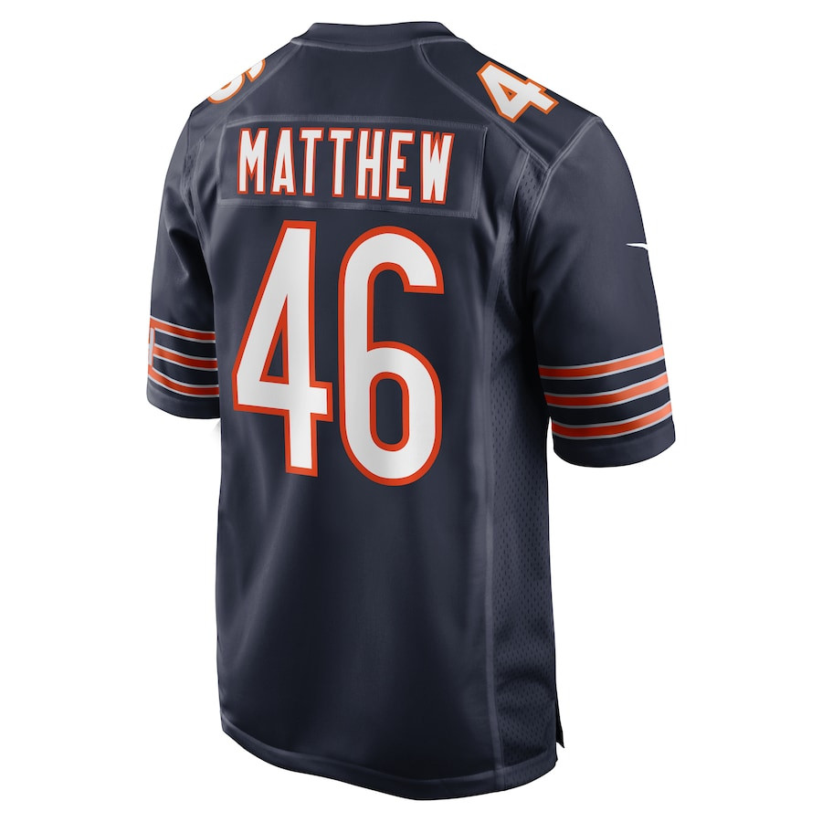 Christian Matthew #46 Chicago Bears Game Jersey - Men's | Navy - Image 3