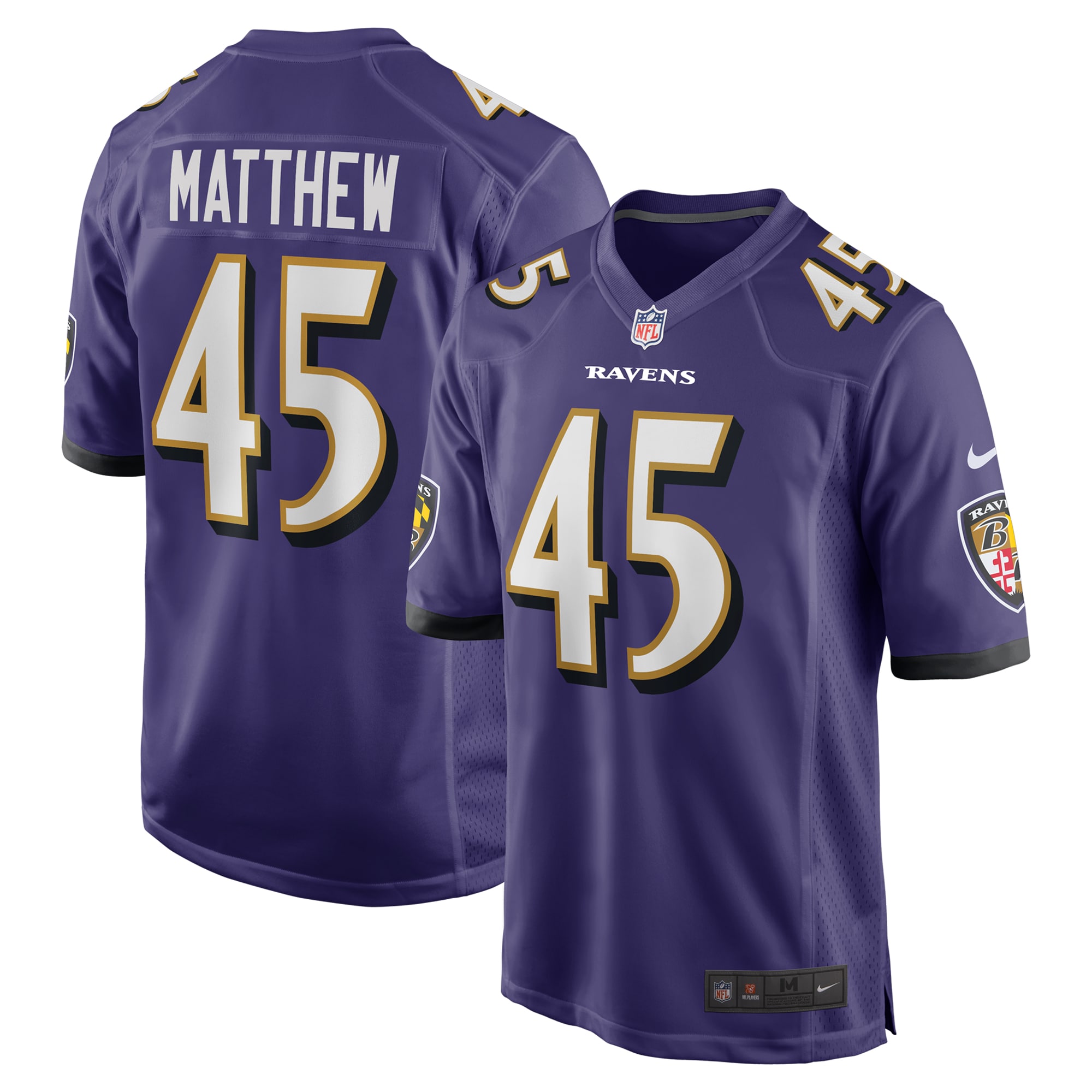 Christian Matthew Baltimore Ravens Game Jersey - Men's