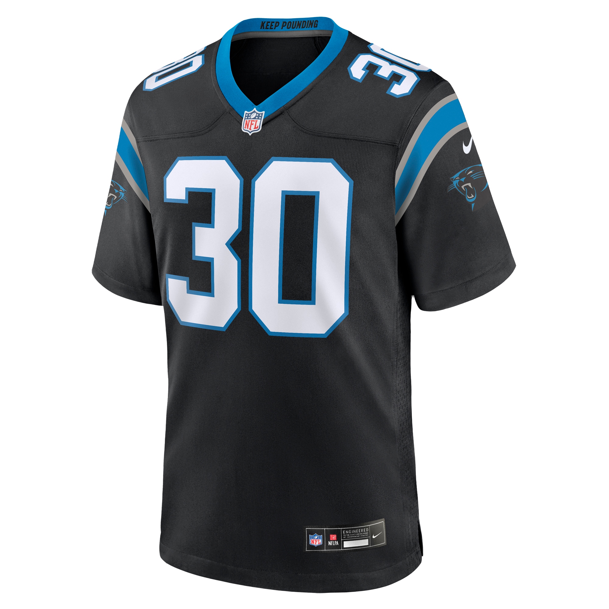Alternative view of Chuba Hubbard Carolina Panthers Game Jersey - Men's