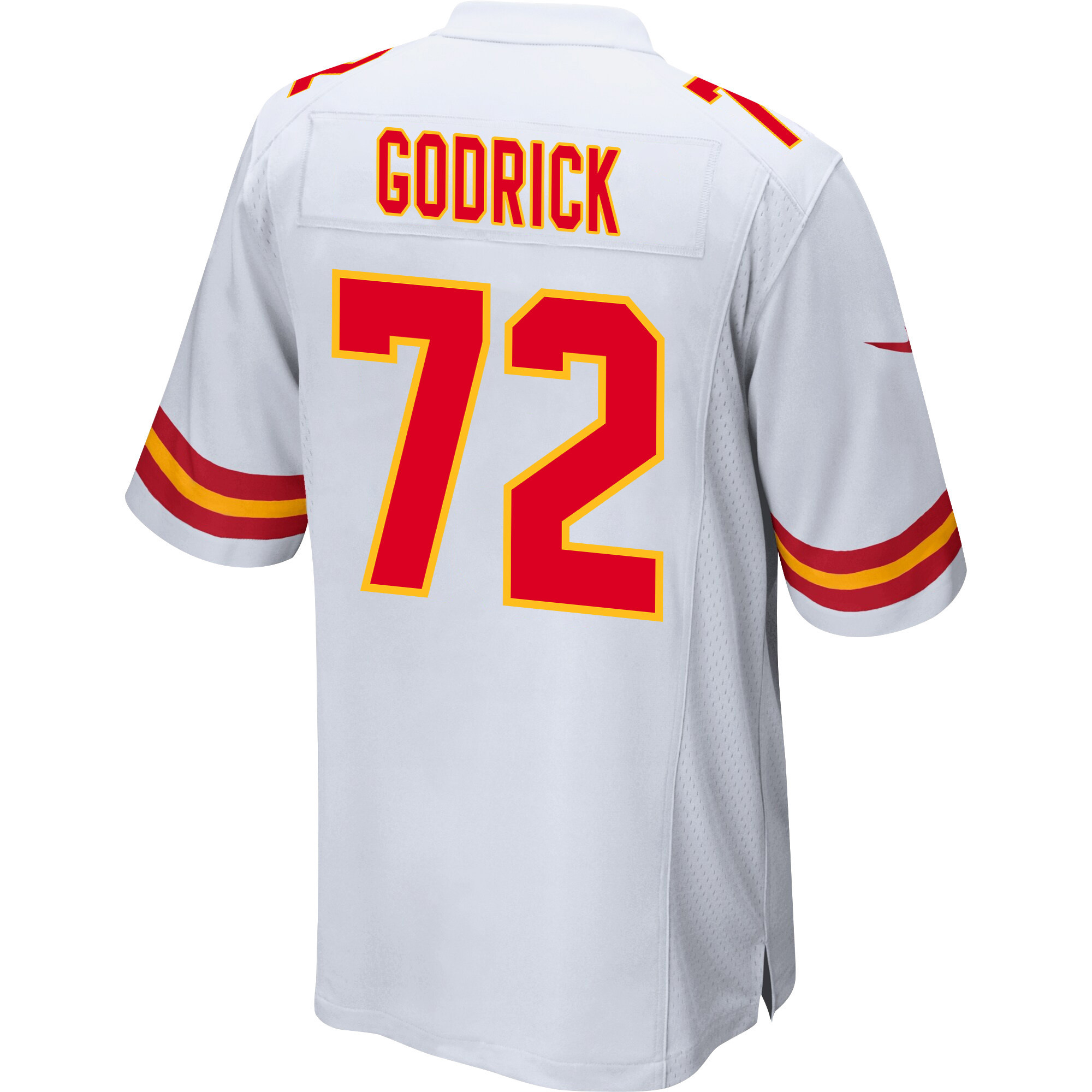 Chukwuebuka Godrick #72 Kansas City Chiefs Super Bowl LVIII Champions 4X Game Jersey - Men's | White - Image 3