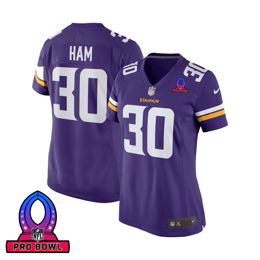 C.J. Ham #30 Minnesota Vikings Game Jersey - Women's | Purple