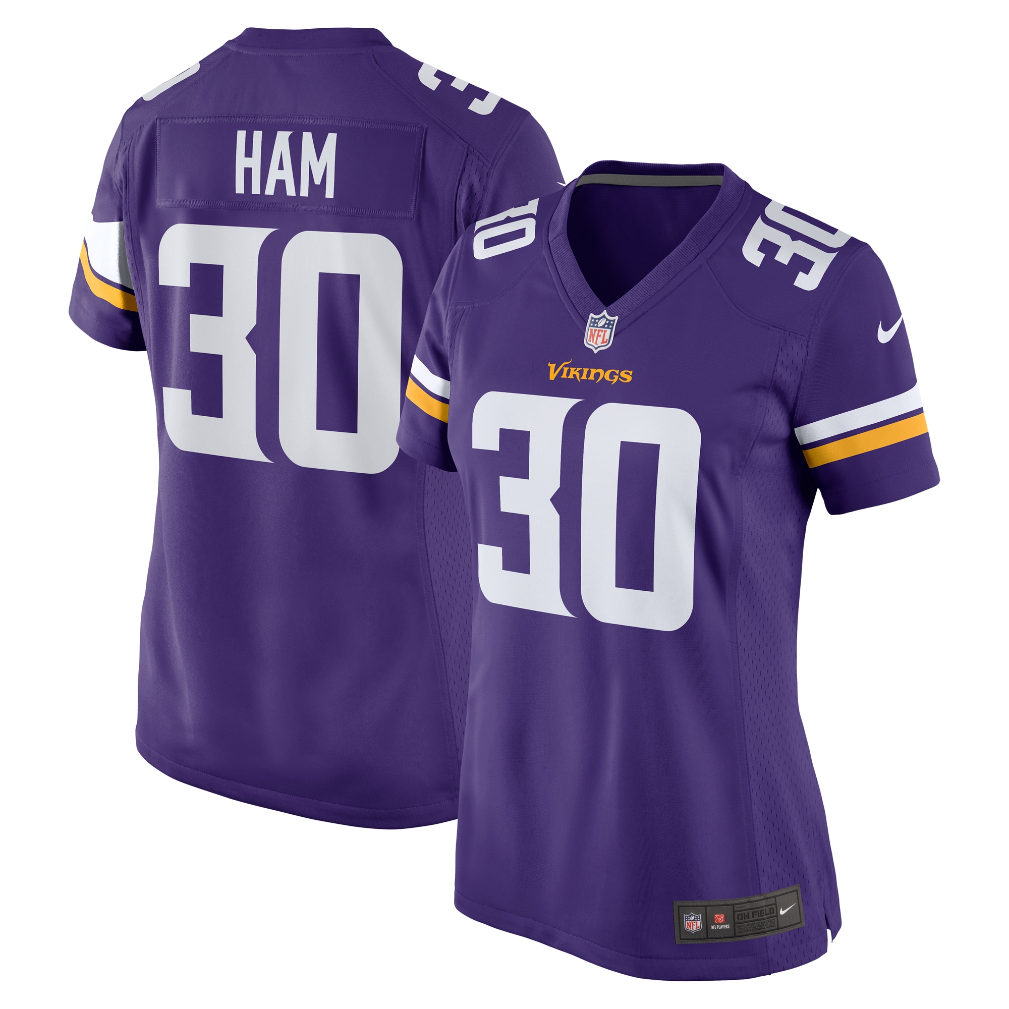 C.J. Ham Minnesota Vikings Game Jersey - Women's