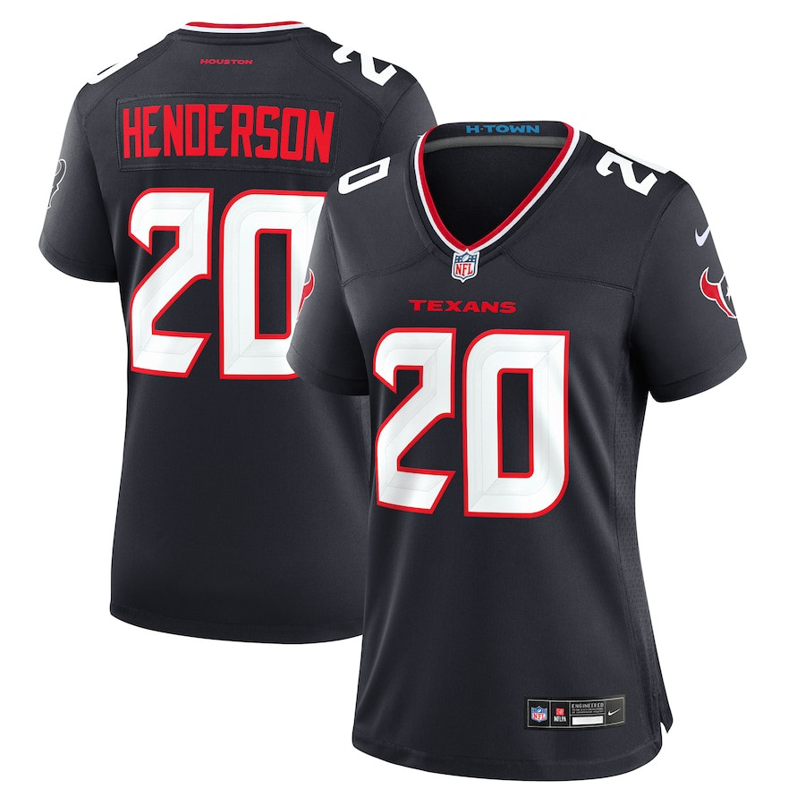 C.J. Henderson #20 Houston Texans Game Jersey - Women's | Navy