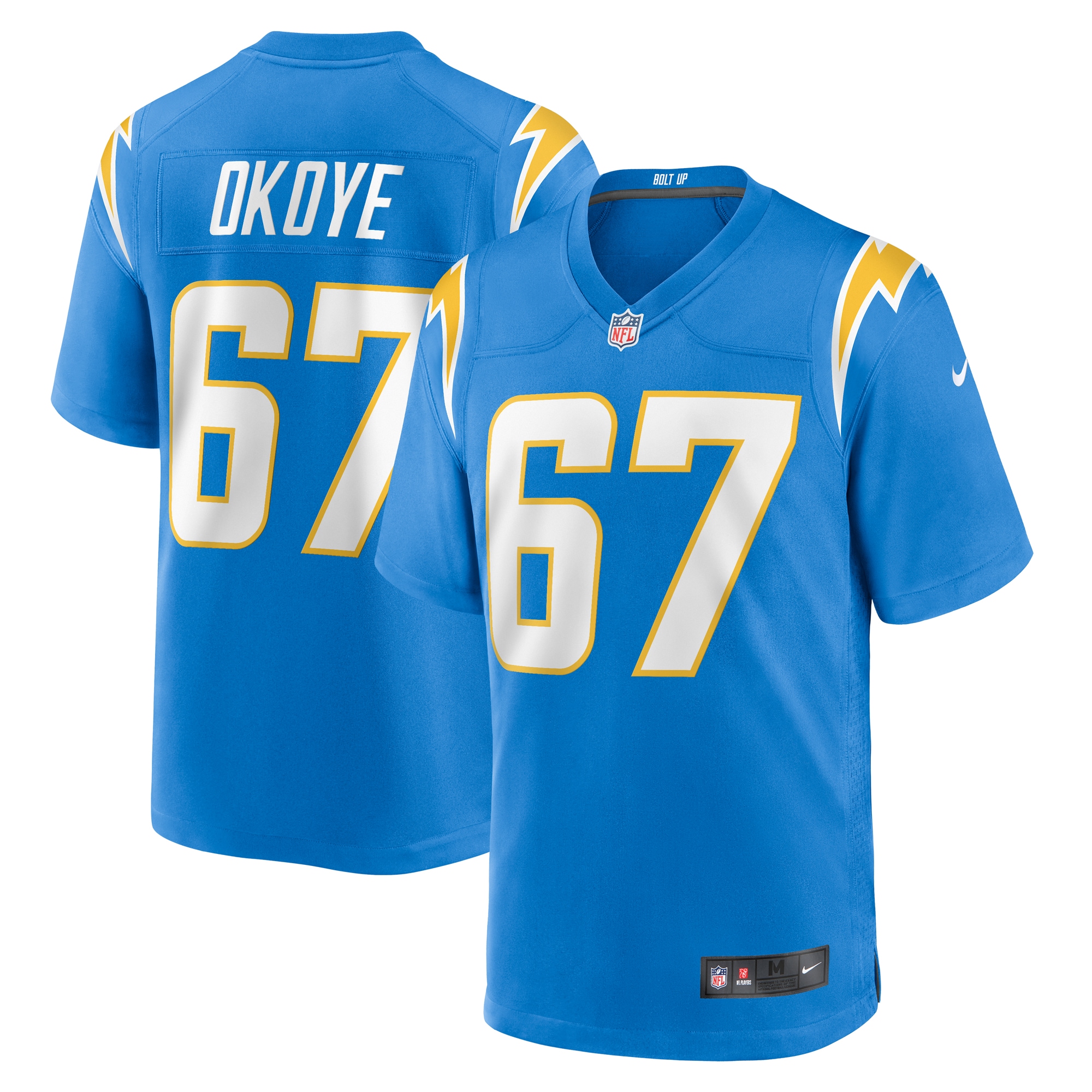 CJ Okoye Los Angeles Chargers Game Jersey - Men's