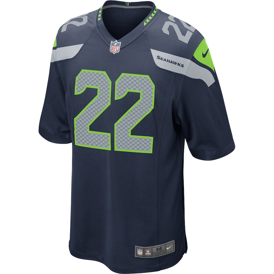 Alternative view of C.J. Prosise #22 Seattle Seahawks Game Jersey - Youth | College Navy