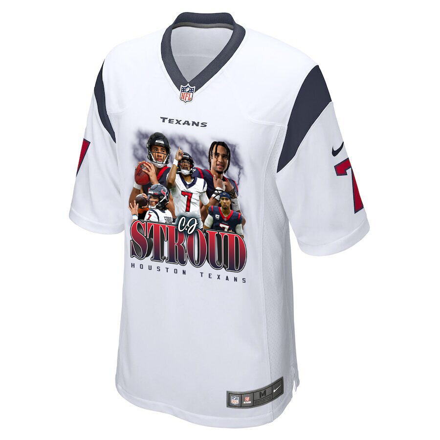 Alternative view of C.J. Stroud #7 Houston Texans Game Jersey - Men's | White