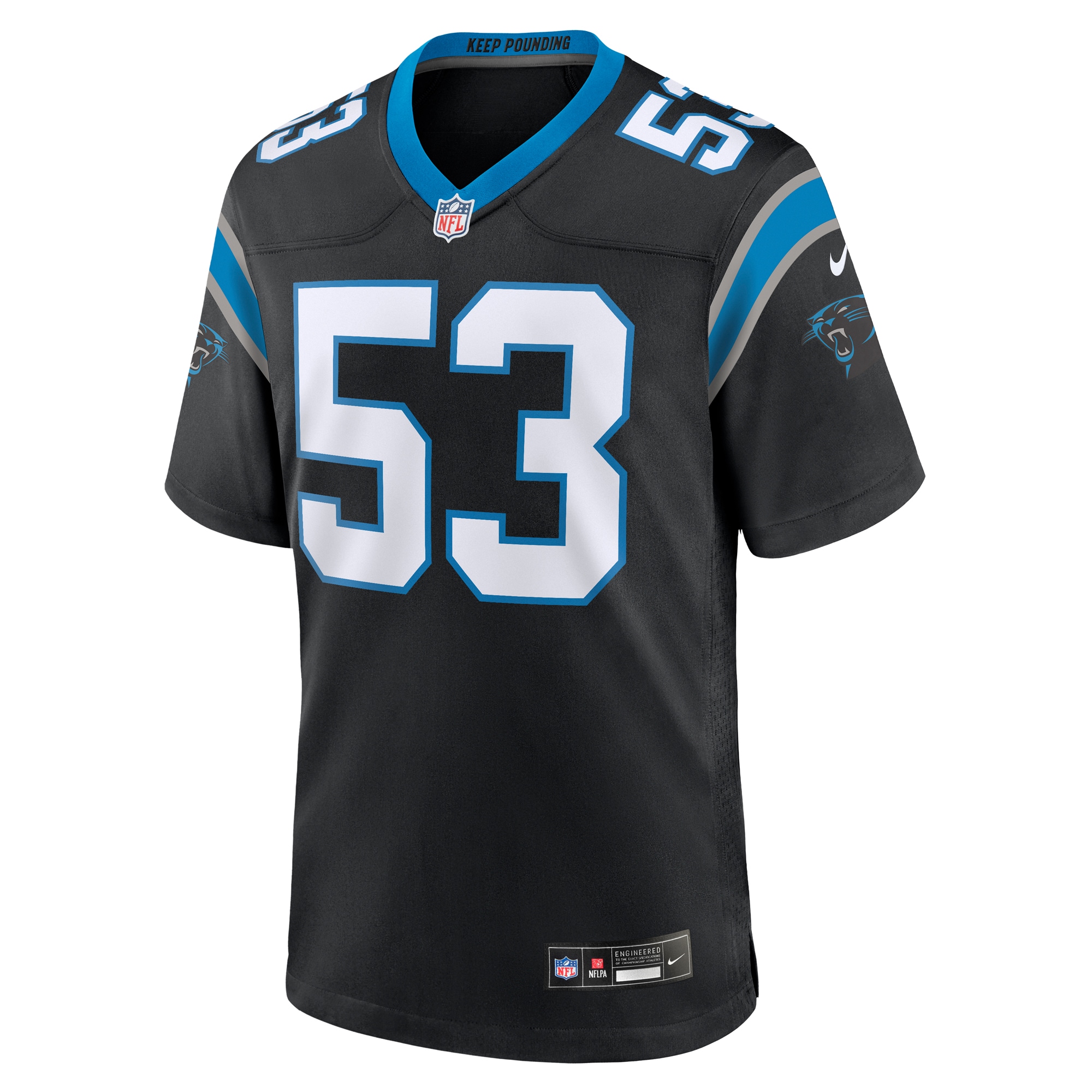 Alternative view of Claudin Cherelus Carolina Panthers Game Jersey - Men's
