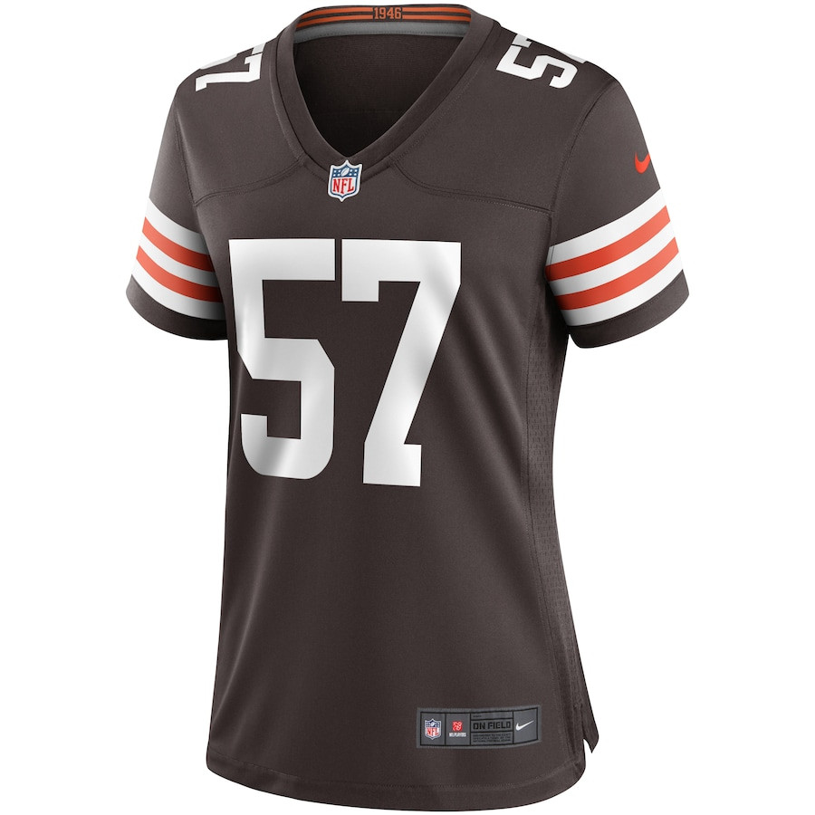 Alternative view of Clay Matthews #57 Cleveland Browns Game Jersey - Women's | Brown